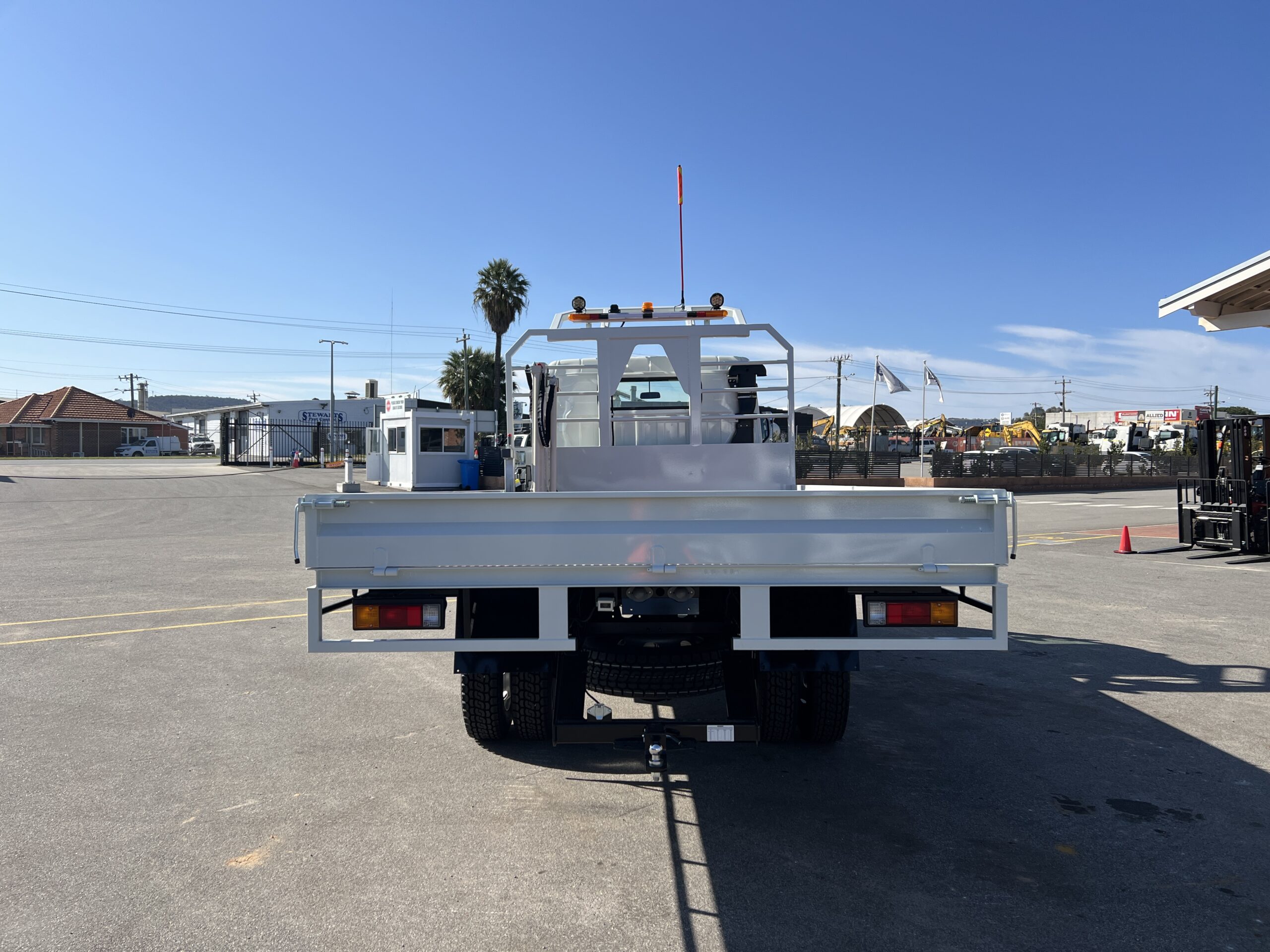 2023 MITSUBISHI FUSO FGB71ER6SFBC 4X4 5 SPEED TRAY TOP TRUCK WITH KEVREK CRANE