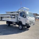 2023 MITSUBISHI FUSO FGB71ER6SFBC 4X4 5 SPEED TRAY TOP TRUCK WITH KEVREK CRANE