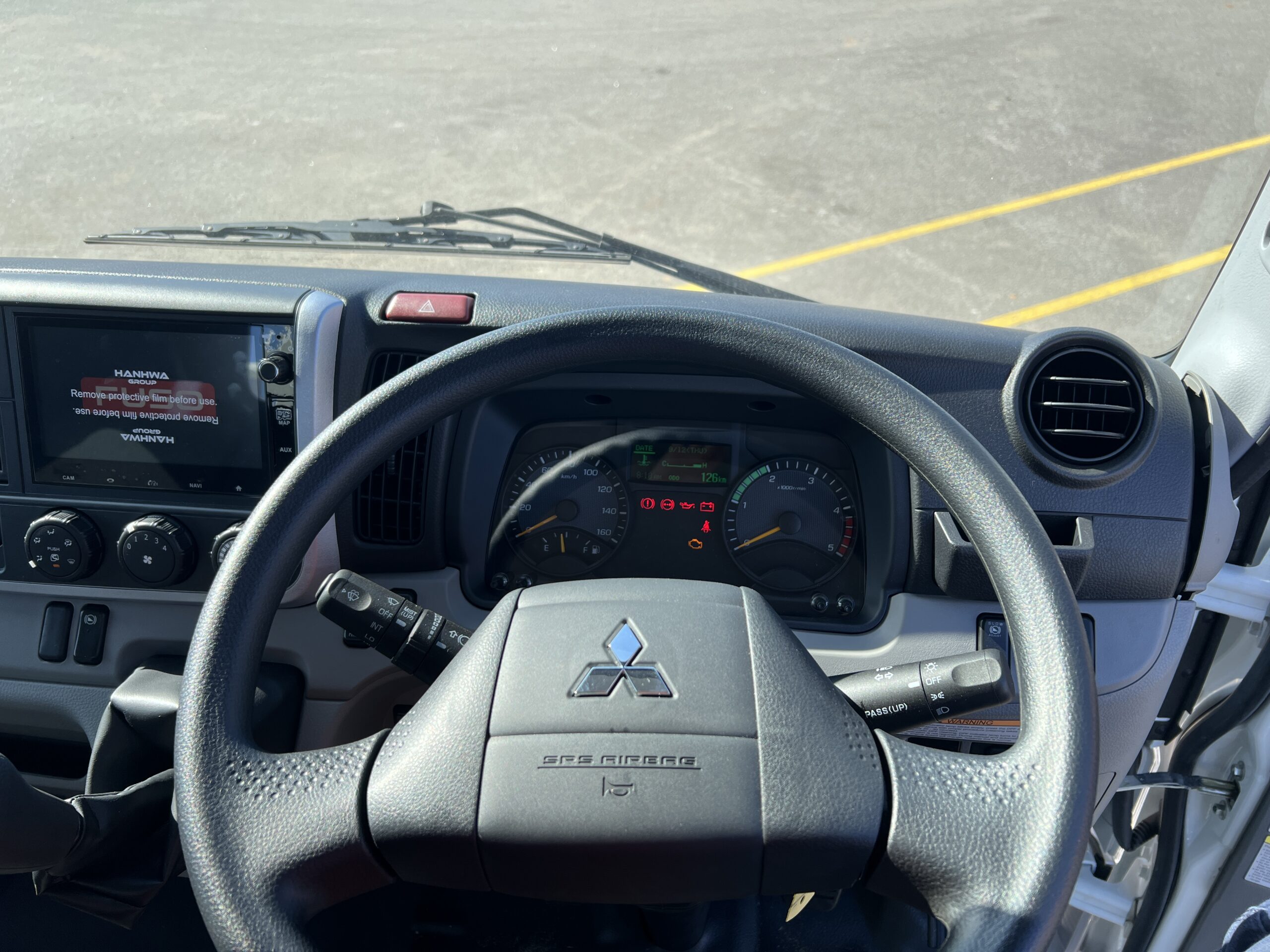 2023 MITSUBISHI FUSO FGB71ER6SFBC 4X4 5 SPEED TRAY TOP TRUCK WITH KEVREK CRANE