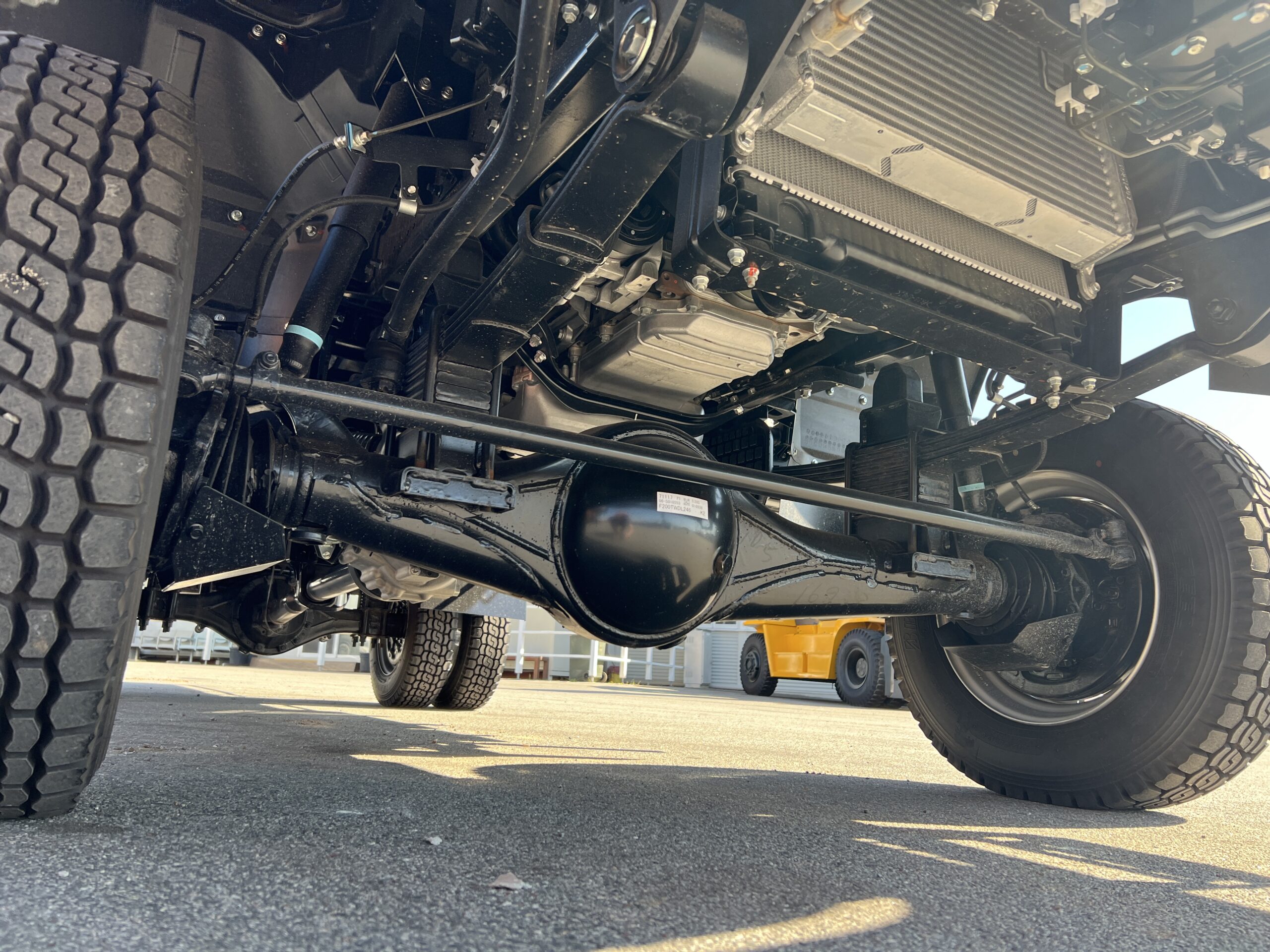 2023 MITSUBISHI FUSO FGB71ER6SFBC 4X4 5 SPEED TRAY TOP TRUCK WITH KEVREK CRANE